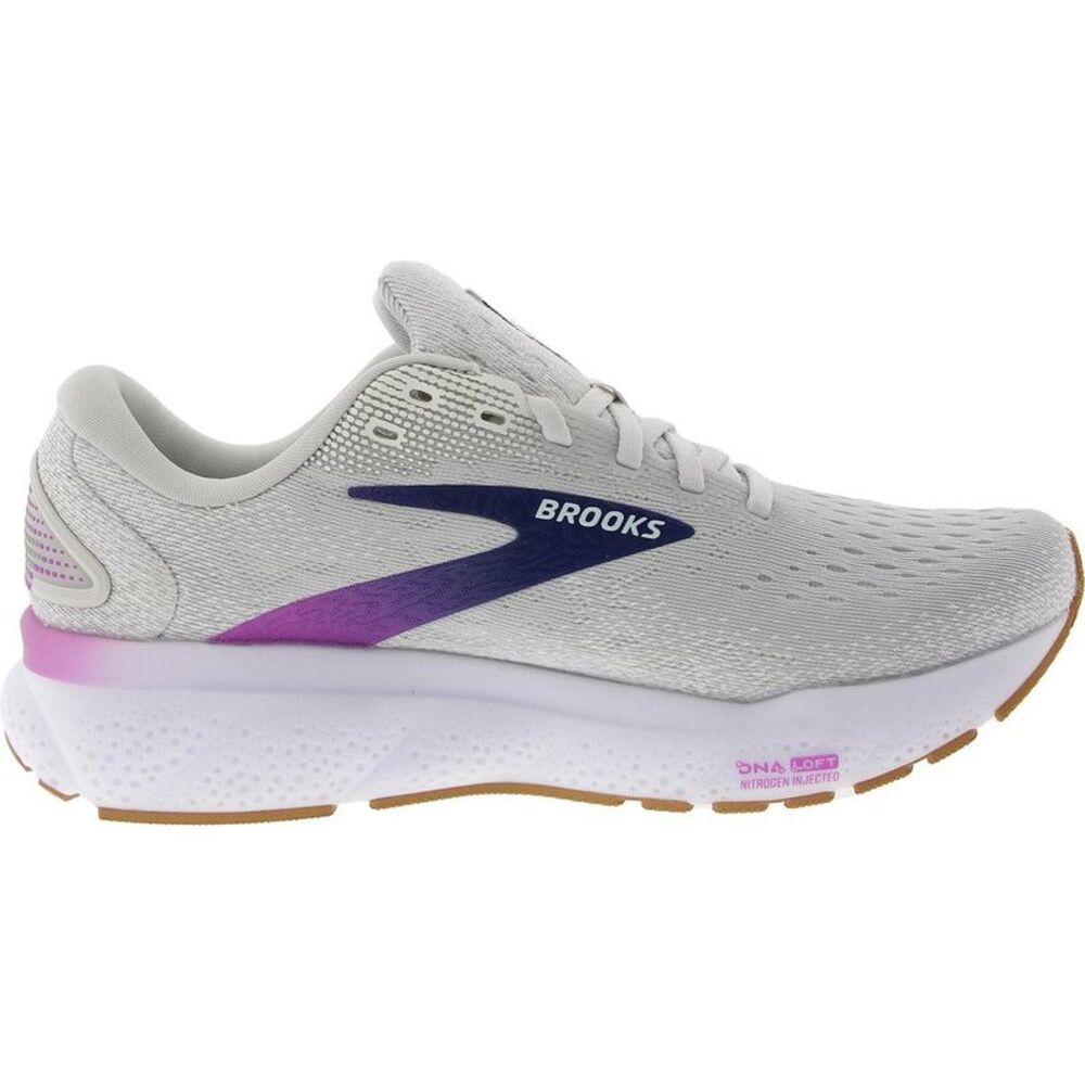 Brooks Womens Ghost 16 Gray Lace-Up Casual And Fashion Sneakers New - Picture 2 of 3